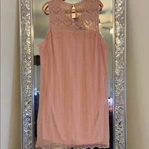 Sexy Blush Polka Dot Lace Dress
